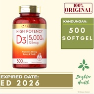 Carlyle High Potency D3 5000iu 5000iu 500 softgels vitamin D3 ori usa