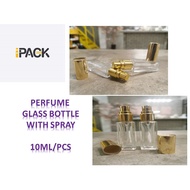 (Ready stock) 10ml perfume bottle with spray/glass bottle/square glass spray bottle