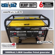 THUNDEZ 3000W/3.0KW 4-STROKE PORTABLE PETROL GENERATOR TPU3800 with 7HP Engine - 6 MONTHS LOCAL WARR