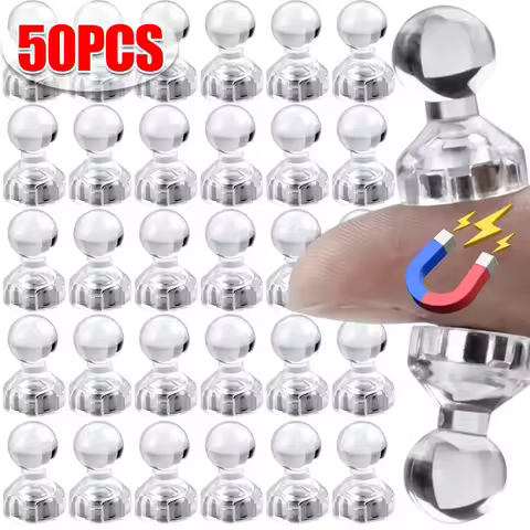 Clear Strong Magnetic Thumbtacks Sucker Refrigerator Whiteboard Neodymium Magnets Push Pin Home Offi