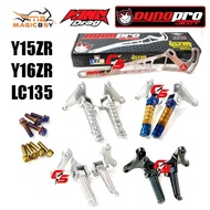 Y16ZR Y15ZR LC135 V1-V8 4S 5S EXHAUST BRACKET DYNOPRO KING DRAG MAGIC BOY & EGO REAR FOOTREST RACING