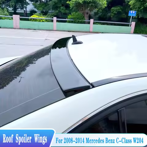For Mercedes Benz C Class W204 Spoiler C250 C300 Sedan Rear Window Roof Spoiler 2008-2014 ABS Plasti