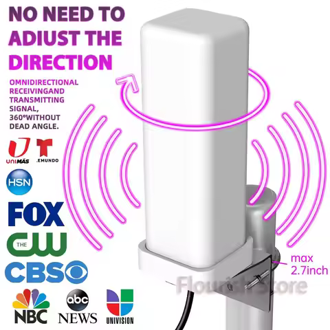 6000 Miles HDTV 1080P Outdoor HD 4K HD 1080P Digital TV Antenna 360° Signal Amplified Booster 35DBI 