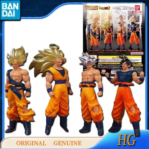 Bandai Original Genuine HG GASHAPON DRAGONBALL GOKU EDITION Four in a set Anime Action Figures Toys