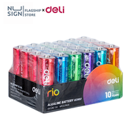Nusign ถ่านอัลคาไลน์ 1.5 V ขนาด AA LR6 AAA LR03 สีรุ้ง แพ็ค 24 ก้อน ถ่านไฟฉาย ถ่านนาฬิกา แบตเตอรี่ A