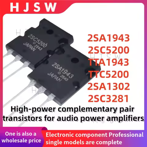 5PCS 100% NEW Quality 2SA1943 2SC5200 TTA1943 TTC5200 2SA1302 2SC3281 A1943 C5200 A1302 C3281 TO-3PL