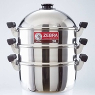 Zebra 3-storey Steamer pot set, 26cmx38cm - 164426, Thailand Stainless Steel 304