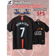 【SFS】2007-08 Manchester United Home Retro Soccer jersey Vintage Jersey S-XXL men's Adult Short Sleev