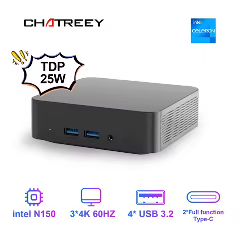 Chatreey T9 Mini PC Intel N100/N150 WIFI5 Windows 11 Ultra Small Pocket Computer Dual SSD Full Funct
