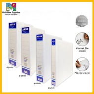 File ABBA 2D PVC Ring File / Fail Kulit Keras Putih - Size 25MM/40MM/50MM/65MM