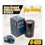 auto parts C-525 Vic Oil Filter For Forward Isuzu 6HE1, FSR34 N & FVM34 W (34ft.) (6HK1-TCN) 6HL1