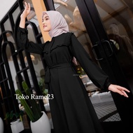 Baju trendy Model Rample Variasi Gamis wanita Bahan Crinkle Airflow premium Gamis Muslimah Terbaru Model Elegan