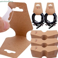 SPICEHIVE​ 100pcs Jewelry Display Card, Foldable Kraft Paper DIY Jewelry Display Card, Label Card Br