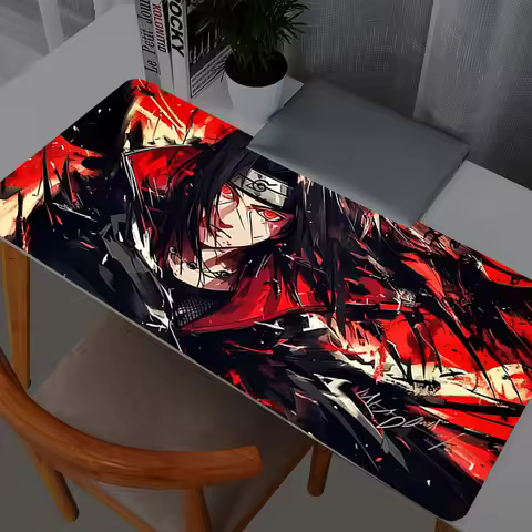 Mouse Pad Gamers Naruto Itachi Uchiha Decoracion Gamer Desk Mat Mousepad XXL Gaming Accessories Varm