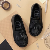 June 黑色流蘇樂福鞋