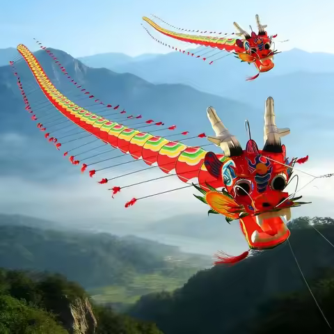 7M Dragon kite Chinese kites flying traditional kite paper kites outdoor game adults kites professio