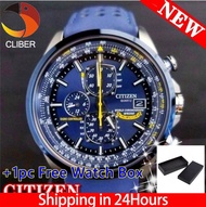 CLIBERรุ่นใหม่!!! 【Free Watch Box】CITIZEN Automatic Quatz Watches Blue Angels Worldโครโนกราฟนาฬิกาสำหรับผู้ชายพร้อมกล่องของขวัญ
