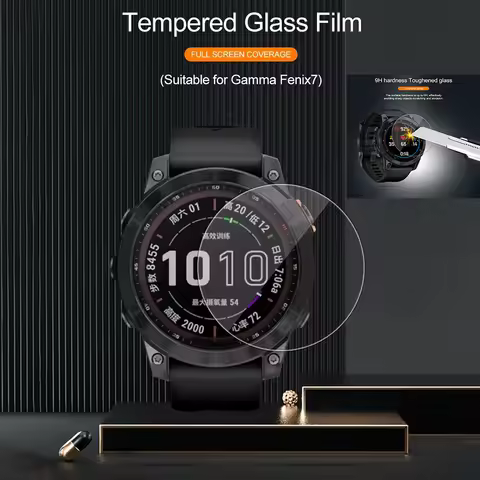Tempered Glass for Garmin Fenix 7 7S 7X 6 6S 6X Pro Sapphire HD Screen Protectors Films for Fenix 7 