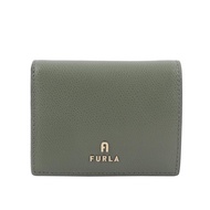 FURLA Camelia 素面拼色零錢袋二折短夾（仙人掌綠/珍珠白）_廠商直送