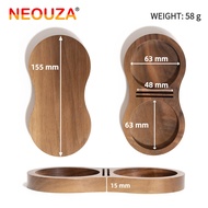 Neouza Đầm cà phê đứng với Tamper mat phân phối công cụ và Puck Màn hình tổ chức Gỗ Óc Chó 51mm 53mm