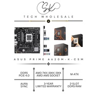 [SK TECH] ASUS PRIME A620M-K-CSM AM5 AURA SYNC M-ATX MOTHERBOARD + AM5 CPU COMBO DDR5