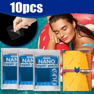 10Pcs Pack Premium Quality PVC Self-adhesive Repair Glue Sticker / High Viscosity Waterproof Patch / Useful Repair Tools For Tent Raincoat Inflatable Swimming Ring/Pool/Bed/Toys