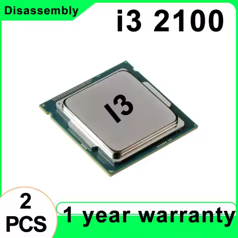 2pcs Processor Intel Core LGA1155 i3 2100 CPU 3.1GHz Dual Core Quad Thread 3MB Cache I3 2100 Distrib