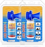 ElectricWise 2 Pack Air Horn, 122dB Very Loud Air Horns Can, Heard Up to 1/2 Mile Away, 1.4OZ Small 