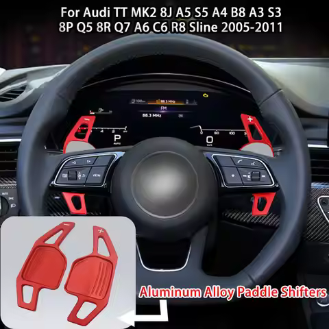 CNC Aluminum Alloy Car Steering Wheel Paddle Shifters Custom For Audi TT MK2 8J A5 S5 A4 B8 A3 S3 8P
