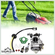 SOURCE Carburettor Kit for 52cc 49cc 43cc Brush Cutter with Seal Hose for Spark Plug Pe