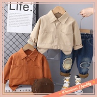 KEMEJA Latest, Cheapest, and Trendy Boys' 2-in-1 Set of Long-Sleeved Denim Shirts and Jeans DREW