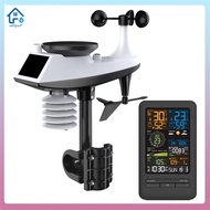 Tuya Weather Station Alarm Wifi Digital Wind Speed Direction Rainfall Light Index Air Quality Temper