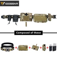 IDOGEAR Tactical MOLLE Belt with Sundries Pouch Medical Pouch Tool Pouch Mag Pouch Tactical Belt Set