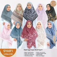 Termurah Hijab Syari Motif Jilbab Segiempat Jumbo Kerudung 130X130