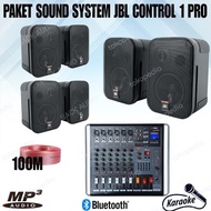 Cafe and restaurant sound package 6 JBL speakers + 6 channel JBL power mixer