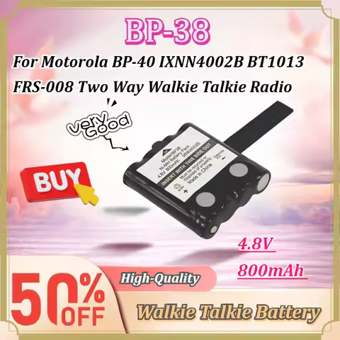 Motorola Battery New BP-38 Ni-MH Rechargeable Pack For BP-40 FRS-008 BT1013 IXNN4002B Two Way Walkie