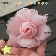 OPTIMISTI 5Pcs Artificial Roses Flower, 8cm DIY Silk Roses Flower Head, Fashion Organza High Quality