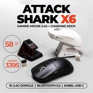 ATTACK SHARK X6 Gaming Mouse 2.4 G + Charging Dock