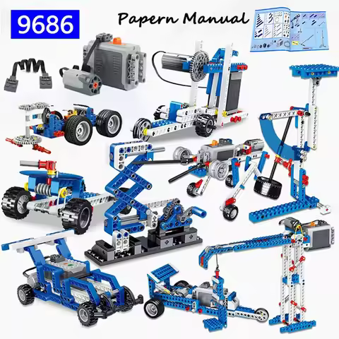 MOC Educational and Dacta Series Simple and Motorized Mechanisms Base Set 9686 Core Set Building Blo