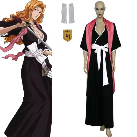 IN STOCK Rangiku Matsumoto Cosplay Costume Anime Lieutenant of the 10th Division Shinigami Outfit Ki