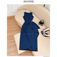 Luxury round neck dress [real photo] The Shilla-CG.G64B70.68D8PK.OME.M2.V113 - Green