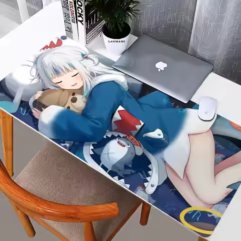 Gawr Gura Hololive Anime Girl Mouse Pad Mouse Pad Gaming Mousepad Speed Desk Mat Laptop Gaming Mats 
