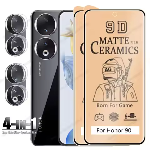 4IN1 For Honor 90 Lite 50 70 Pro Matte Ceramic Film For Honor Magic 5 6 Lite Lens Screen Protectors 