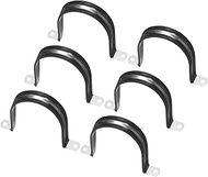 6-Pack Cable Clamps, 3-1/2 Inch/ 89 mm 304 Stainless Steel Rubber Cushioned Insulated Cable Clamp U 