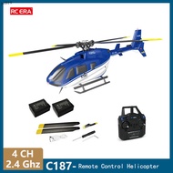 เฮลิคอปเตอร์ใหม่ Ec135 C187เฮลิคอปเตอร์ควบคุมรีโมต2.4Ghz 4ch 6-ไจโรแกนระดับความสูงถือระยะไกลเครื่องบ