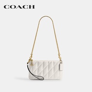 COACH กระเป๋าถือผู้หญิงรุ่น Pouch Bag With Pillow Quilting CW580 B4/HA สีขาว
