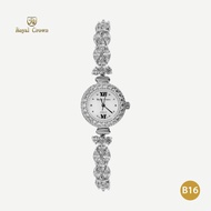Royal Crown รุ่น 5266B นาฬิกาข้อมือผู้หญิงเล็กๆกันน้ำ ล้อมเพชร แบรนด์เนมแท้ - Vayo Jewelry