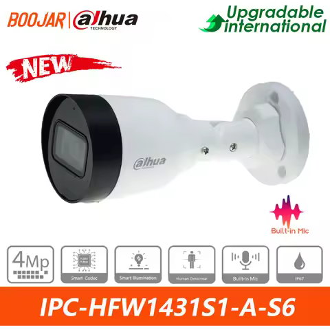 Dahua Original DH-IPC-HFW1431S1-A-S6 4MP Entry IR Fixed-focal Bullet Network Camera Supports Human D