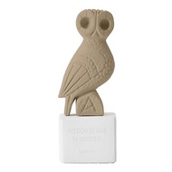 古希臘 貓頭鷹擺飾 Owl Myron (赭) - 手工陶製雕像