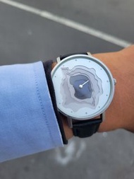 NAFISA 文藝風 立體山線漸層 手錶 watch casio